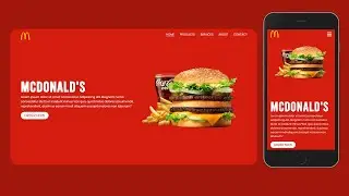 MCDONALD's Landing Page using only HTML  CSS  | How to create a Responsive Website with CSS.