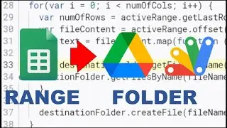 Export GSheets range to GDrive folder | Writing a Google Apps script from scratch 2023