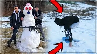 NEW TK HOUSE MEMBER! SLEDDING AT A GOLF COURSE (VLOG)