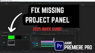 How to Fix Missing Project Panel in Premiere Pro (2025 Quick Solution!)