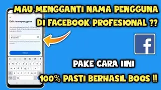 Cara mengganti Nama pengguna facebook | Ganti username facebook