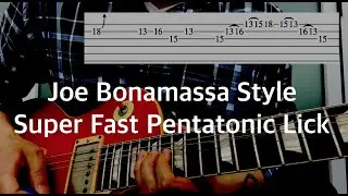 Guitar Lesson(with TAB) | Joe Bonamassa Style Super Fast Pentatonic Lick