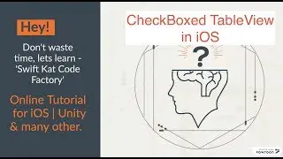 Tableview with Checkboxes in iOS