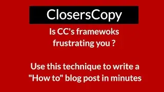 Is CC's framewoks frustrating you ? Use this technique to write a 