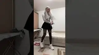 HOT trending dance by girl in pantyhose 😻 