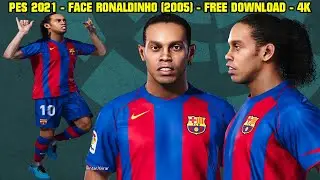 PES 2021 - FACE RONALDINHO (2005) By: KONAMI - 4K