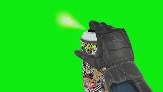 Graffiti Spray Paint Can in First Person [GREEN SCREEN]