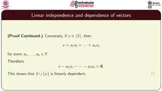 M-06. Linear Independence and Dependence of Vectors