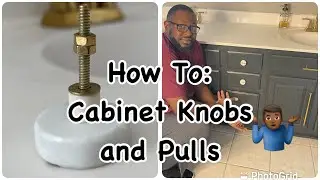 Easy || How To Install Cabinet Knobs When They Are Too Short || DIY Cabinet Pull Install - No Jig