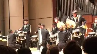 The Trojan Marching band drum line p.3