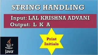 Print the Initials||STRING HANDLING