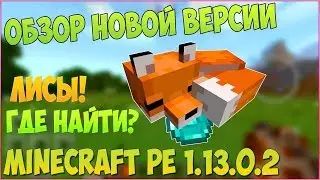 ЛИСЫ! ОБЗОР НОВОГО MINECRAFT PE 1.13.0.2! НОВАЯ ВЕРСИЯ!