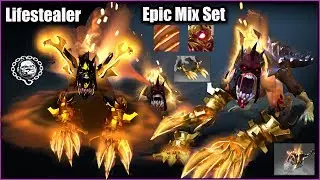 Dota 2  Lifestealer Epic Golden Mix Set Golden Dread Requisition + Golden Profane Union