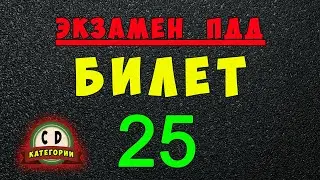 Билеты ПДД категории СД: Решаем билет ГИБДД № 25