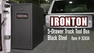 Ironton 5-Drawer Black Truck Tool Box  Steel 21in.