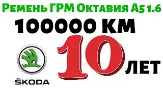 Ремень ГРМ Шкода Октавия а5 1.6 100000 км и 10лет
