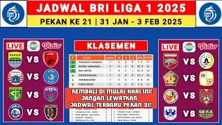 Jadwal Lengkap Liga 1 2025 Pekan 21 - Persib vs PSM - Persija vs PSBS - Liga 1 Indonesia 2024