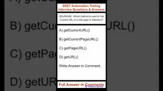 SELENIUM :  Which method is used to get the current URL of a web page in Selenium?
