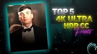 TOP 5 SHARPEN HDR CC PRESETS 🔥 ALIGHT MOTION 4K CC XML 😱 TOP 5 CC PRESETS PACK