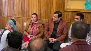 Javaid Ahmad Dar and Sakina Itoo visit Nadigam Budgam for condolences on death of Dr Shahnawaz Dar