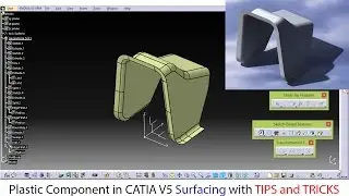 Plastic component in catia surfacing | catia basic surface with tips and tricks