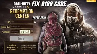 HOW TO FIX CODE 6199 REDEMPTION CENTER | FREE SKIN BATTLE HARDENED RED SHOCK GAMEPLAY | CODM