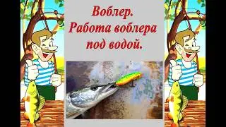 Воблер.  Игра ВОБЛЕРА под водой
