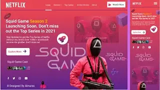 Build Squid Game Season 2 Launching Soon Website with HTML and CSS