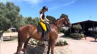 Girl getting ready for Horse Riding
