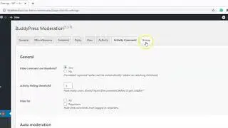 Configure settings for BuddyPress Moderation Tools