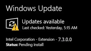 Cant update Intel Extension 7.3.0.0 - Windows Update Detect poblems - Error encounter (0x80080005)