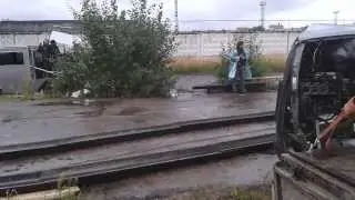 Киношная постановка   машину утопили