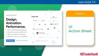 ActionSheet ionic 5 UI tutorial