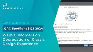 Warn Customers on Deprecation of Classic Design Experience