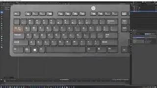 Modelling a keyboard in Blender: Timelapse