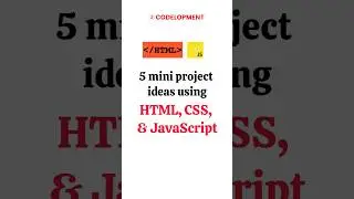 5 mini project ideas using HTML, CSS, and JavaScript: 