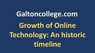 Growth of Online Technology: A historical timeline lecture