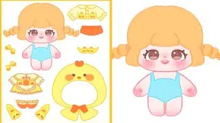 Бумажная кукла / Бумажная одежда / Аниме кукла / Anime doll