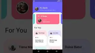 Flutter online learning app Concept