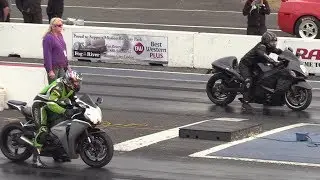 Hayabusa vs Honda CBR 1000RR - superbikes racing