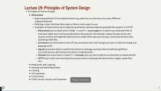 CS 110 Lecture 19 - Principles of System Design