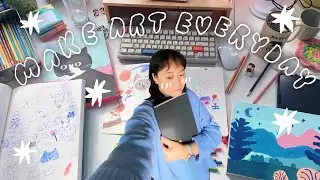 MAKING ART EVERYDAY FOR A WEEK ✦ studio vlog