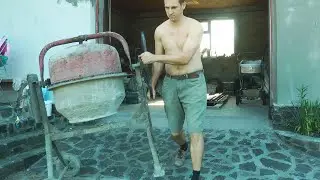 Будую дровничок. Фундамент (плита).
