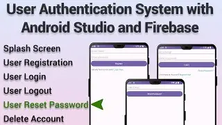 Android Studio | User Authentication System with Android Studio and Firebase-5 | Forgot Password