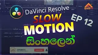 How to use Davinci Resolve Sinhala - Ep 12 - Slow Motion