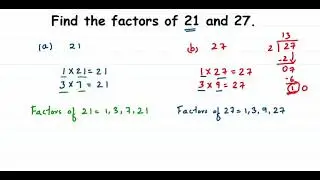 Find the factors of 21 and 27.| Factor | playing with numbers | NCERT | Axiom 1729.