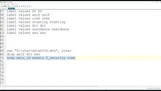 How to Drop and keep variables in Stata: Session-7