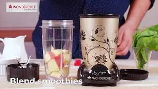 Wonderchef Nutri Blend CKM Champagne | Mixer, Grinder, Blender, Juicer & Chopper all in 1