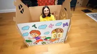 DEV KARTON KEDİ EVİ BOYAMA CHALLENGE | LİNA'NIN HAYALLERİNİ DİNLİYORUZ !!