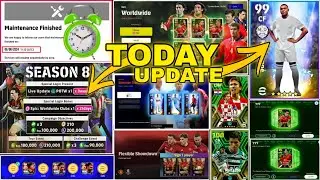 Today Maintenance End Time! New Season 8 Update, Volume 3.7.0 Update, Free Rewards eFootball 2024🔥☺️